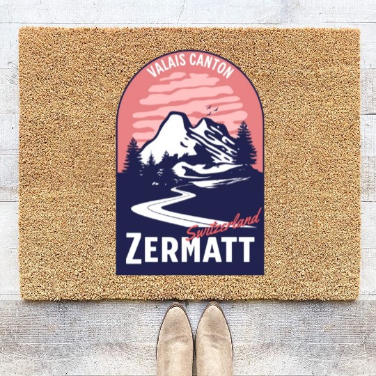 Valais Canton Zermatt Switzerland Coir Doormats