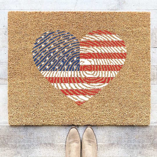 4th Of July I Love America Coir Doormats