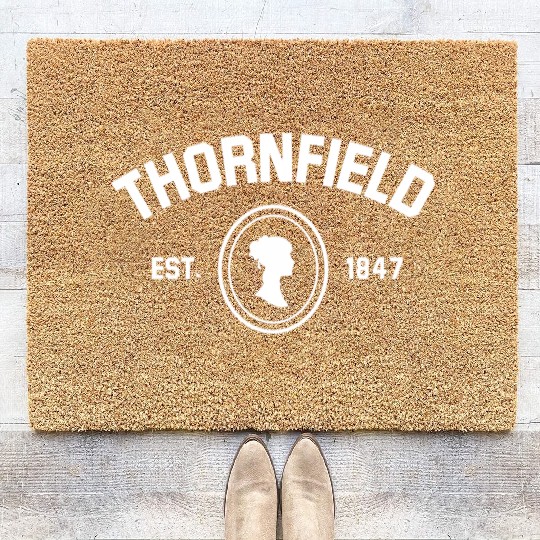 Jane Eyre Charlotte Bronte Thornfield 1847 - Book Coir Doormats