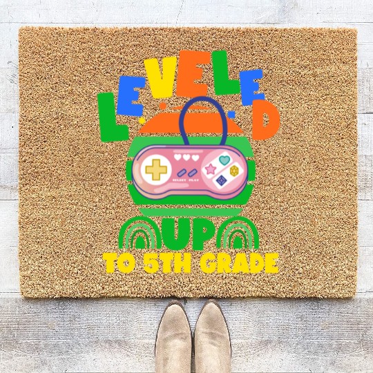 Level up to 5th grade, back to school Coir Doormats