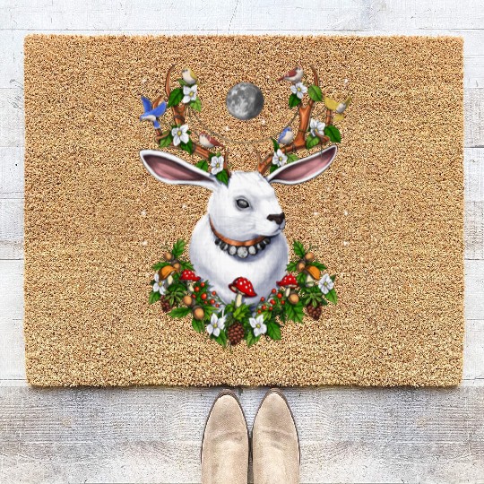 Jackalope Rabbit Coir Doormats