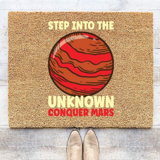 Mars Explore Astronaut Astronomy Solar System Coir Doormats