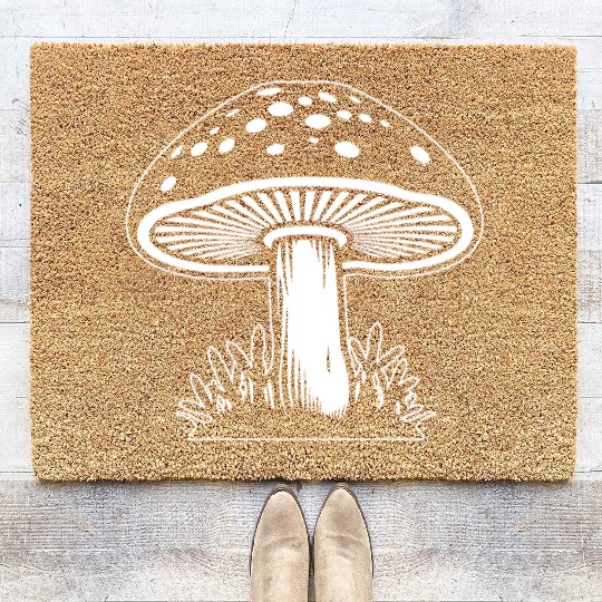 Mushroom Picker Fungi Forest Coir Doormats