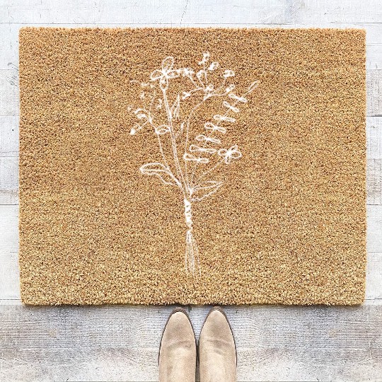 Wildflowers Flowers Nature Bouquet Coir Doormats