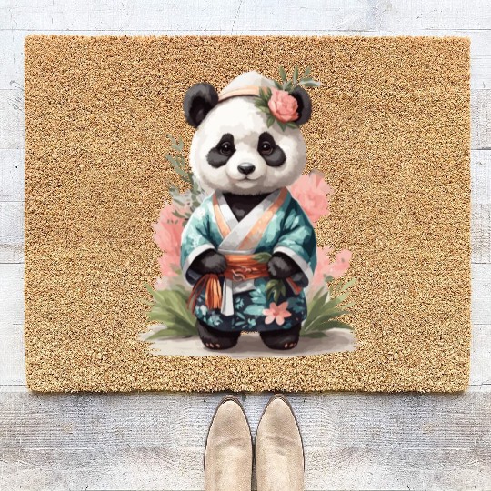 Kawaii Baby Panda Japanese Style Coir Doormats