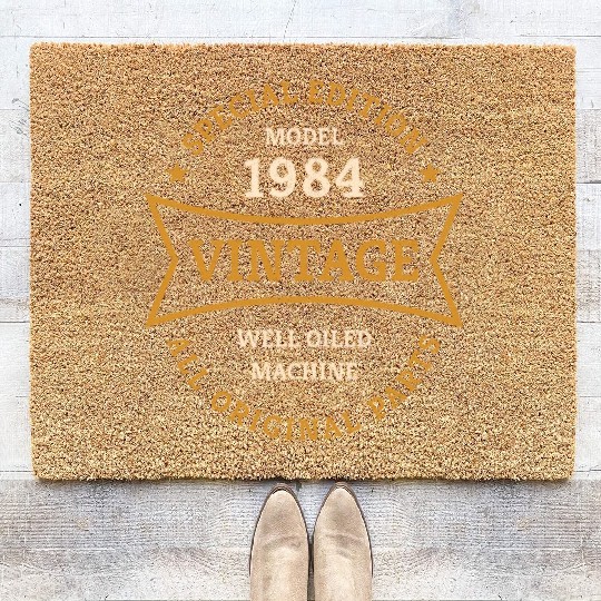 Born 1984 Vintage 40 Year Old 40th Birthday Gifts Coir Doormats