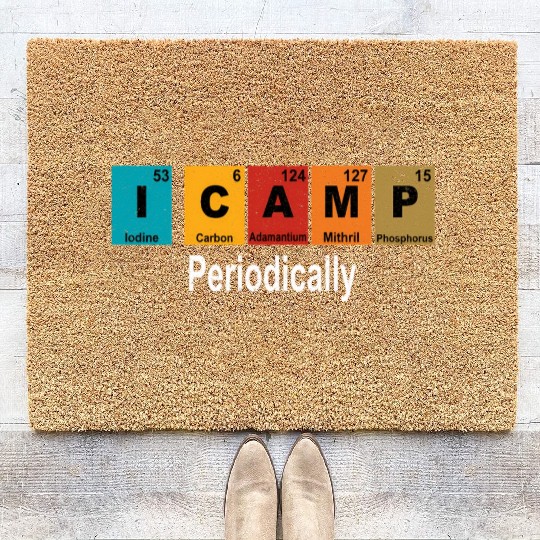 I Camp Periodically Camping Periodic Table Coir Doormats