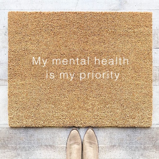 My mental health is my priority Coir Doormats