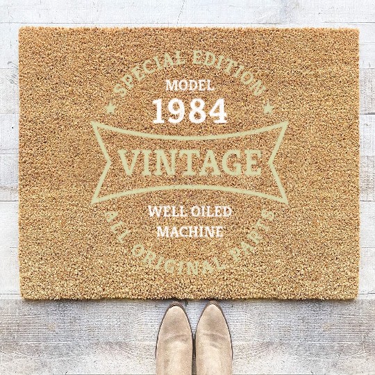 Born 1984 Vintage 40 Year Old 40th Birthday Gifts Coir Doormats