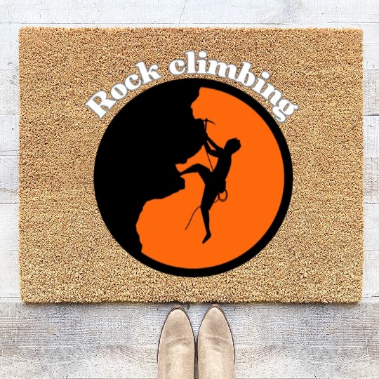 Rock climbing design Coir Doormats