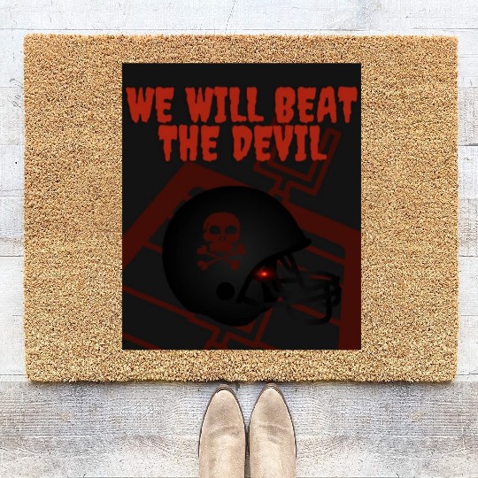 We will beat the devil Coir Doormats