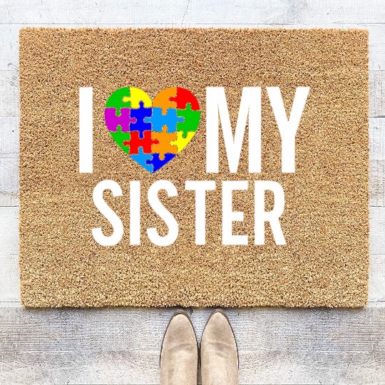 I Love My Sister Coir Doormats
