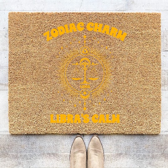 Libra Sign Design Coir Doormats