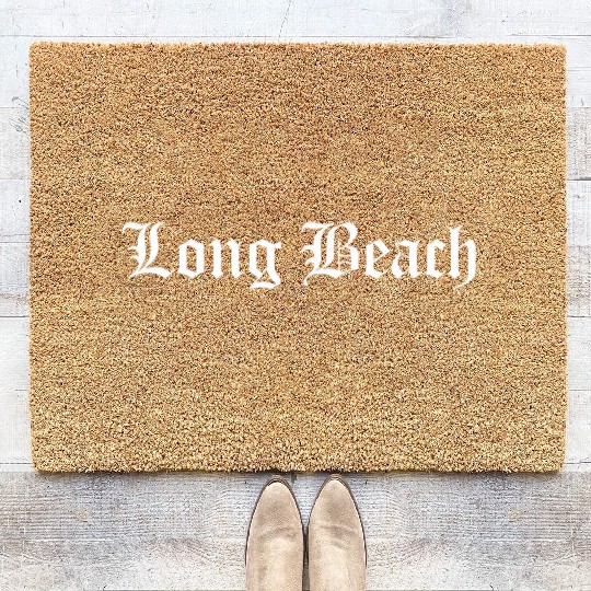 Long Beach Old English Rap Hip Hop Music Coir Doormats