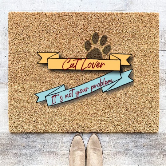 Cat Lover And Not Your Business Coir Doormats