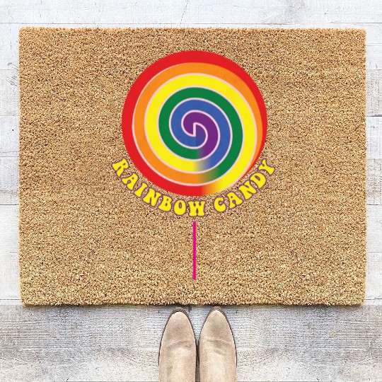 Rainbows Rainbow Pride Candy Coir Doormats