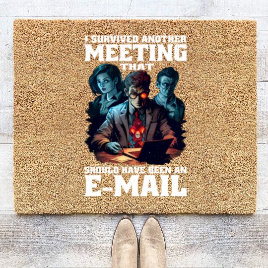 I Survived A Meeting That Should Have Been Mail 45 Coir Doormats