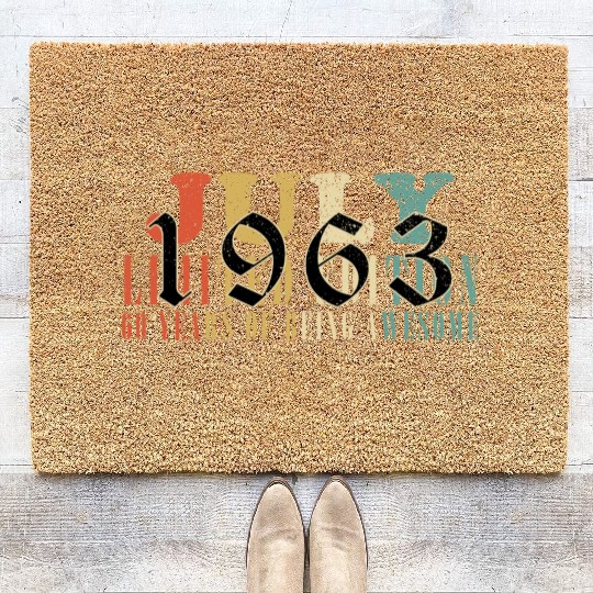 July 1963 Anniversary July 1963 July Coir Doormats