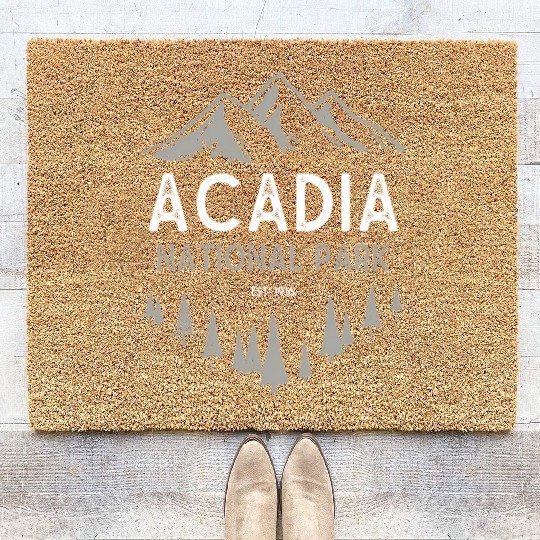 Acadia National Park Est 1916 Maine Coir Doormats