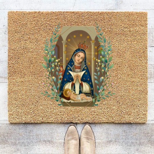 Our Lady Of Altagracia Virgen De Domiana Coir Doormats