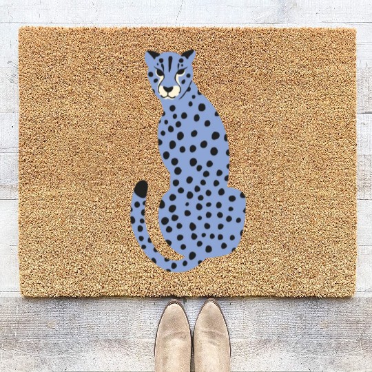 Spotted Blue Cheetah Coir Doormats