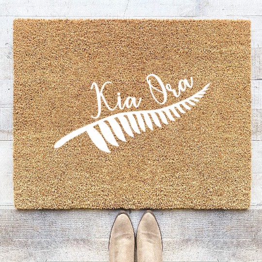 Maori Kia Ora Silver Fern T Tattoo New Coir Doormats