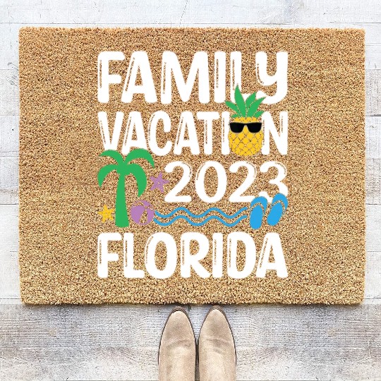 Family Vacation Florida 2023tripforida vacationflo Coir Doormats