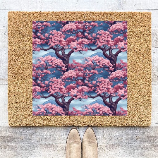 Anime Euphoria: Fantasy Cherry Blossom Dreamscape Coir Doormats