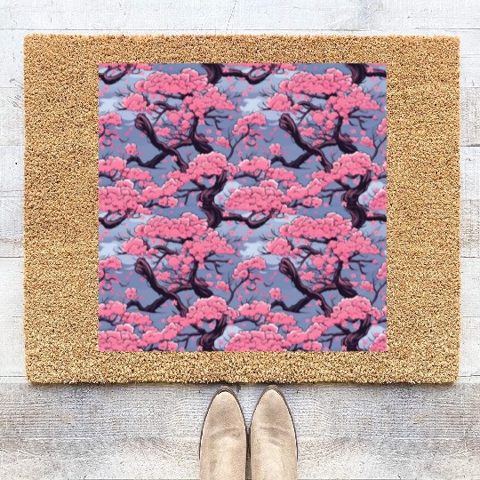 Anime Euphoria: Fantasy Cherry Blossom Dreamscape Coir Doormats