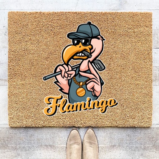 Flamingo Golf Coir Doormats
