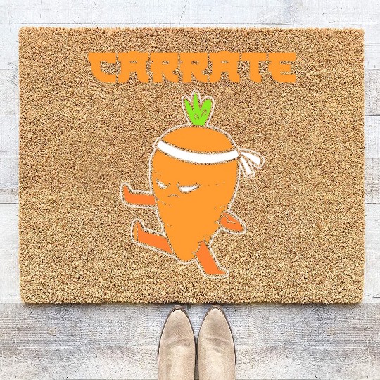 Carrot Pun Vegetarian Coir Doormats