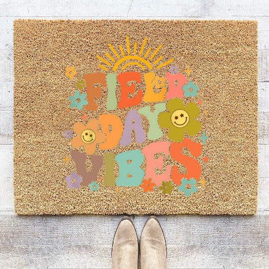 Field Day Vibes Summer Teacher Last Day Of School Coir Doormats
