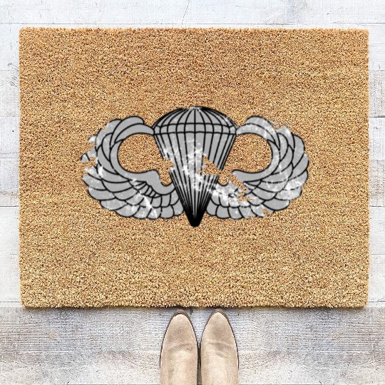 us army parachutist badge airborne jump wings pa Coir Doormats