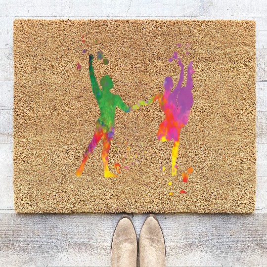 Ballet Dance Couple Woman Ballerina Coir Doormats