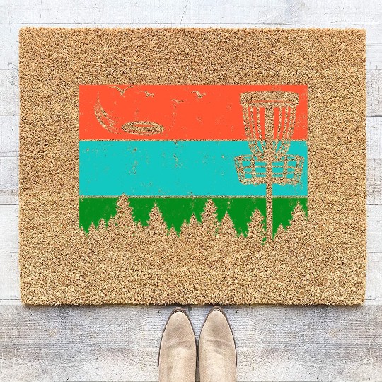 Ultimate Frisbee Frolf Disc Golf Flying Disc Sport Coir Doormats