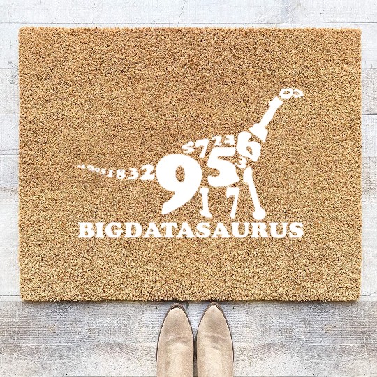 Big Data Dinosaur Machine Learning Data Analyst Coir Doormats