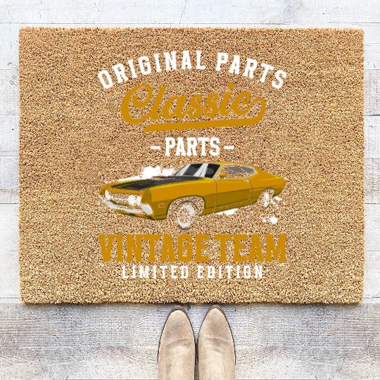 Classic Car Muscle Car Driver Coir Doormats