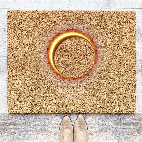 2024 Easton Maine Eclipse Memento Souvenir April Coir Doormats