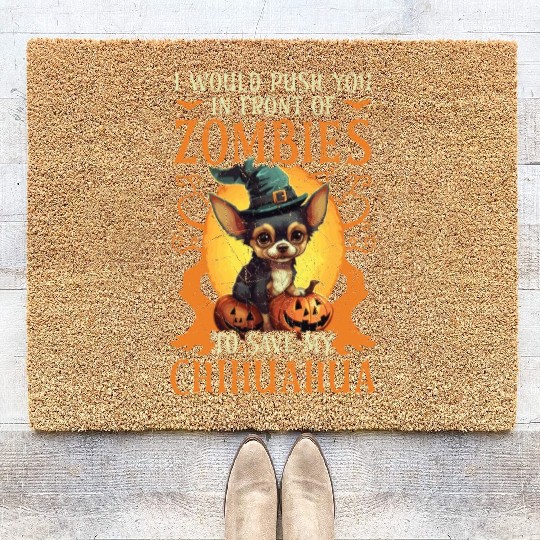 Chihuahua Halloween Puppy Trick Or Treat Dog Lover Coir Doormats