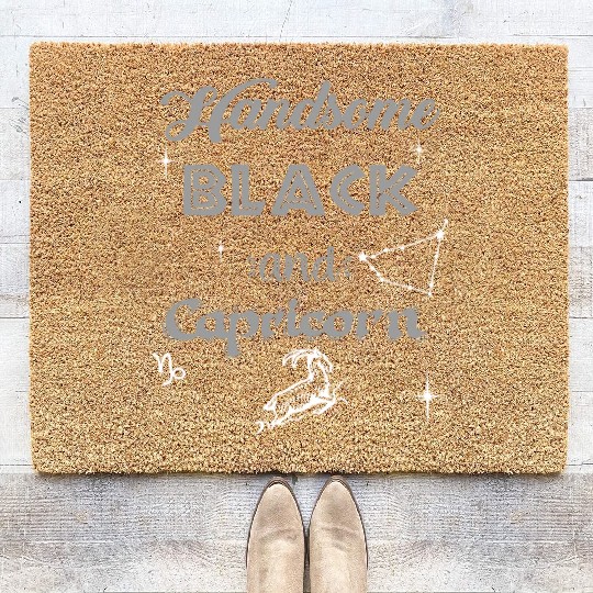 Handsome Black Capricorn Coir Doormats
