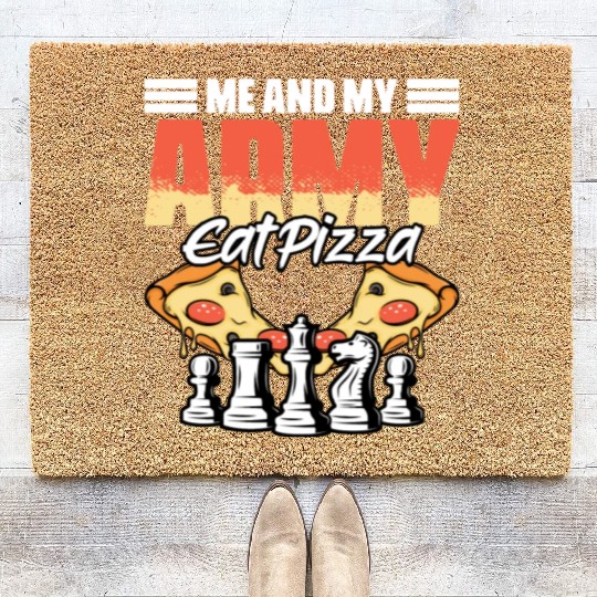 Funny Board Game Sports Humor For A Pizza Lover Coir Doormats