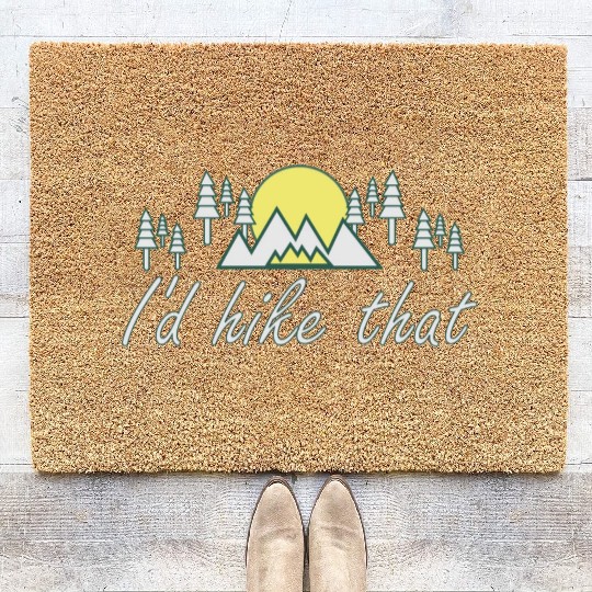 Take a Hike, Hiking Lover, Adventure, Nature. Coir Doormats