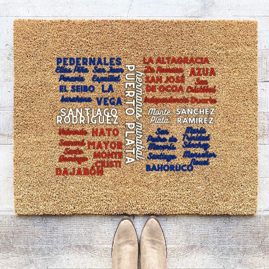Dominican Cities: Provincias Dominican Republic Coir Doormats