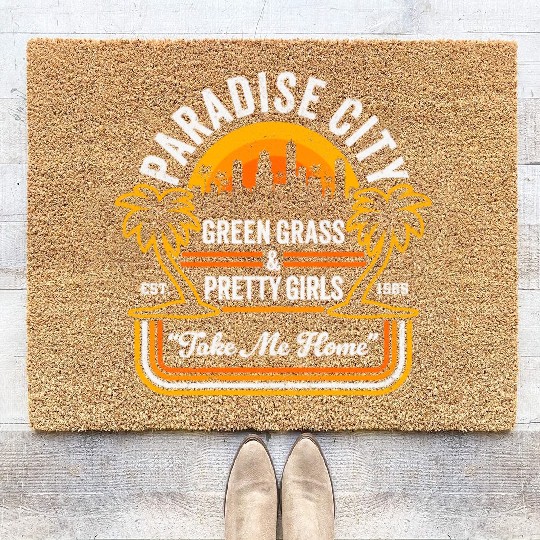Funny 80's Classic Rock Parody: Paradise City Coir Doormats