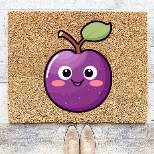 Kawaii Plum - Joyful Plumtastic Coir Doormats