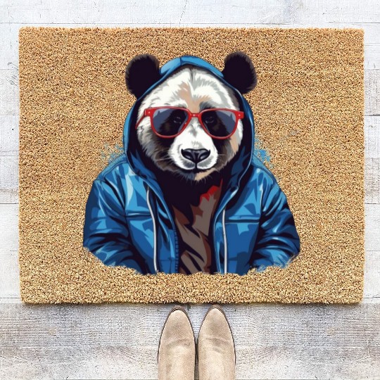 Street Style Giant Panda | Panda Lovers Coir Doormats
