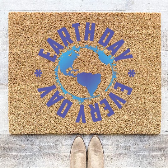 Earth Day Every Day Science Teacher Geology Coir Doormats