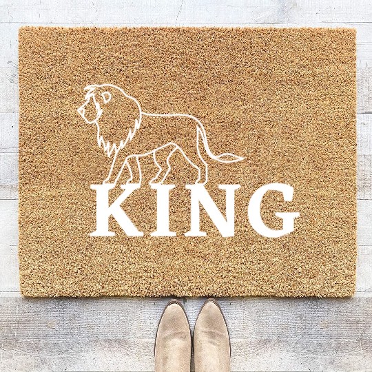 Lion King Wildcat Big Cat Predator Feline Gift Coir Doormats