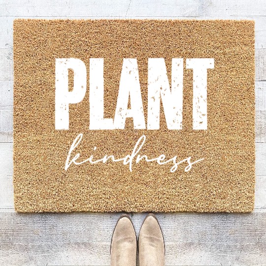 Plant Kindness Cool Plant Lover Environmentalist Coir Doormats