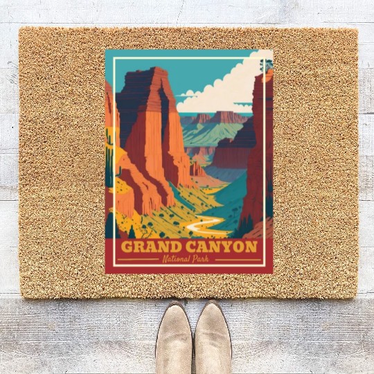 Grand Canyon National Park Arizonna Vintage Coir Doormats